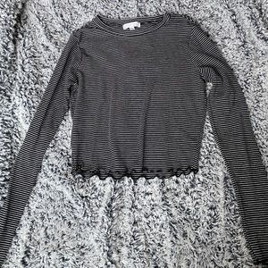 Longsleeve stripe crop top